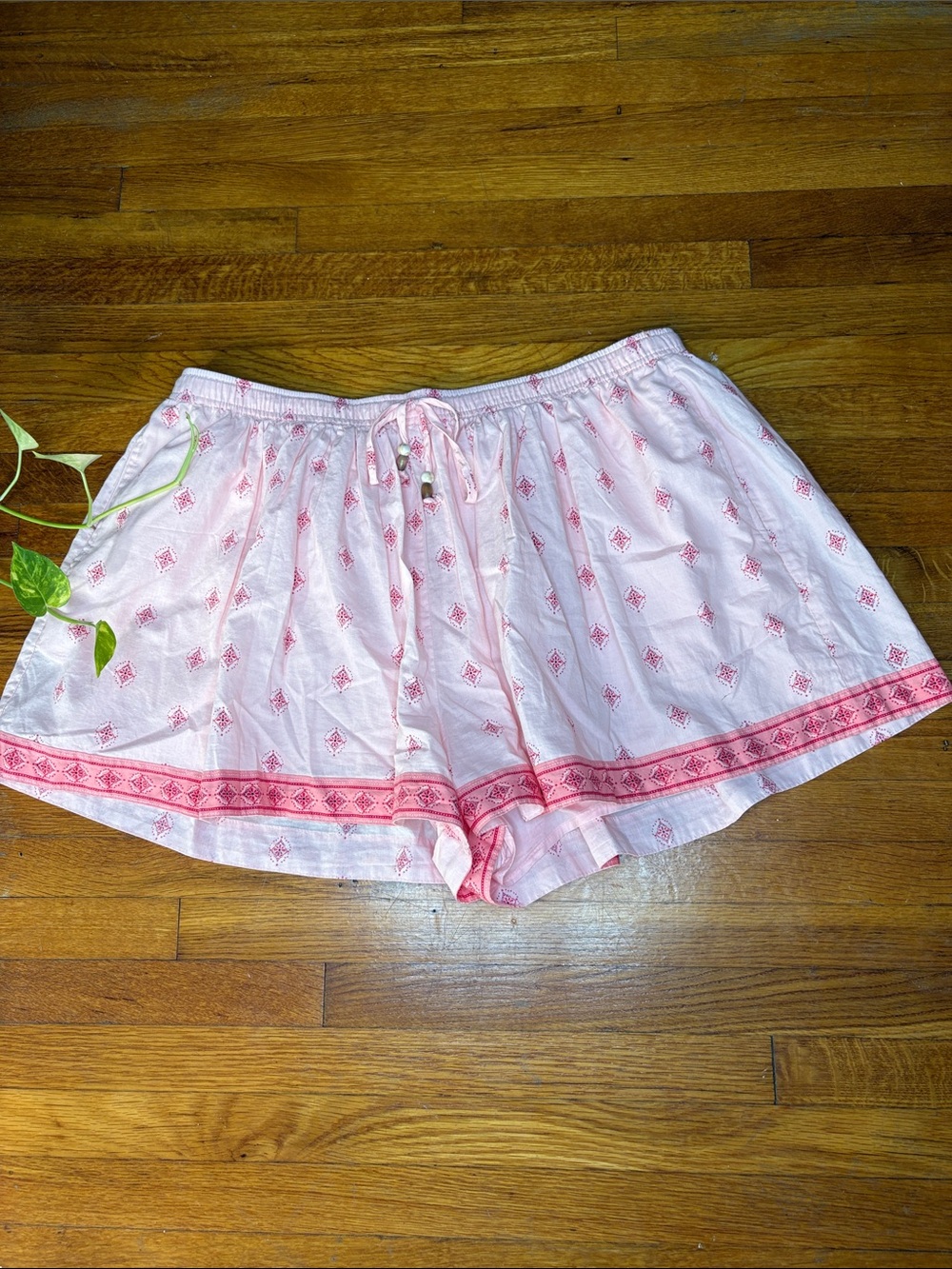 Old Navy Light Pink Printed High-Waist Lounge Shorts
